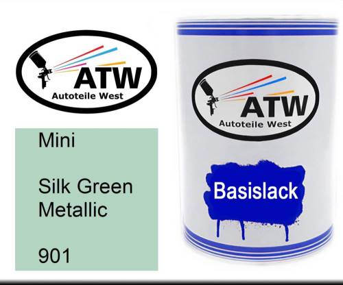 Mini, Silk Green Metallic, 901: 500ml Lackdose, von ATW Autoteile West.